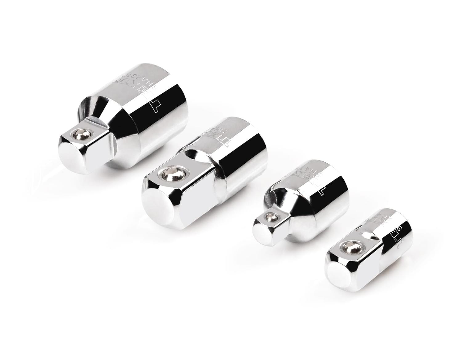 1/4, 3/8, 1/2 Inch Drive Adapter/Reducer Set (4-Piece)