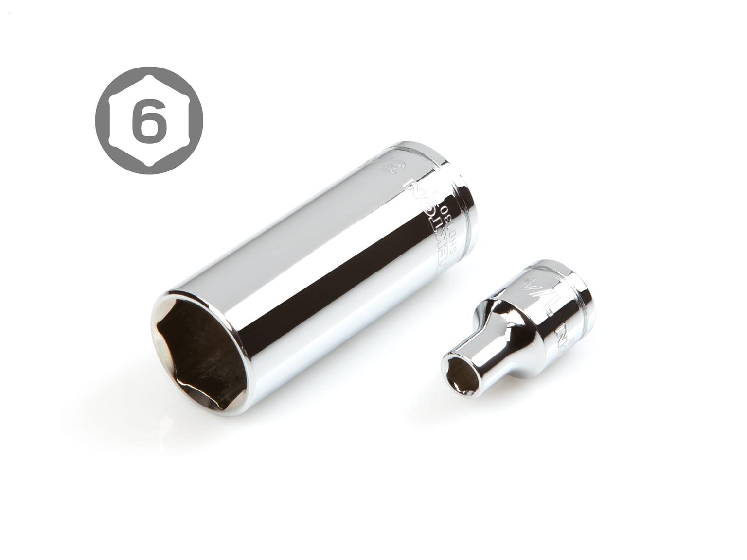 TEKTON SKT15101-D 3/8 Inch Drive 6-Point Socket and Ratchet Set, 34-Piece (1/4-1 in.)