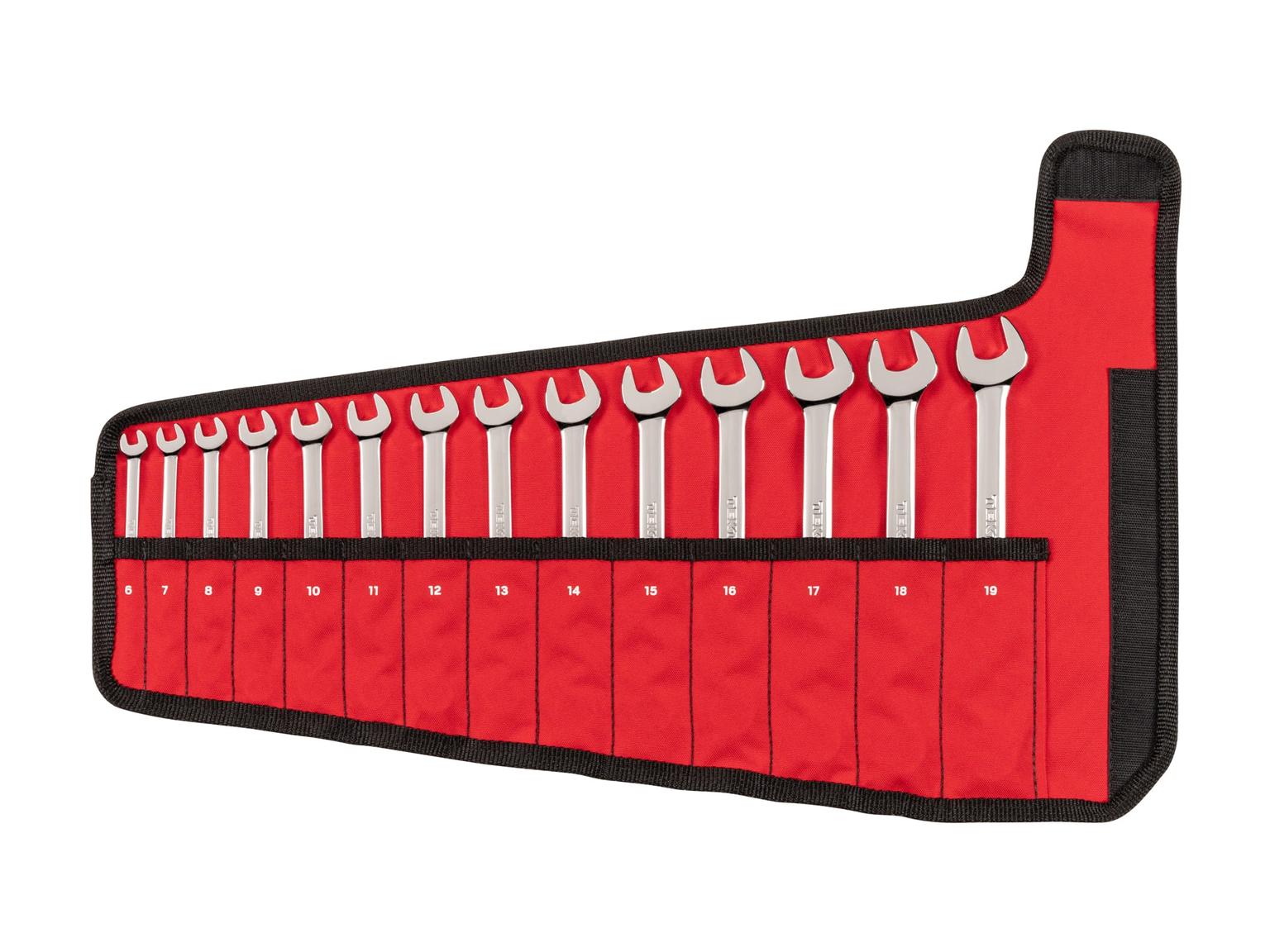 Combination Wrench Set with Pouch, 14-Piece (6-19 mm)