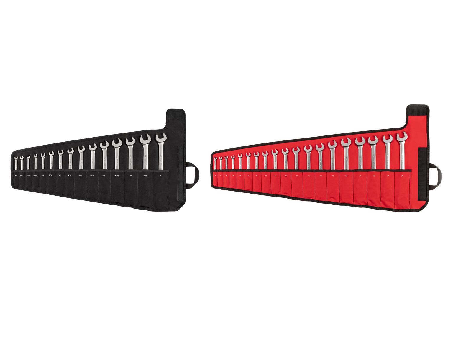 Reversible 12-Point Ratcheting Combination Wrench Set with Pouches, 34-Piece (1/4-1 in., 6-24 mm)